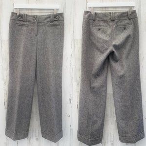 Ann Taylor Signature Wool Blend Wide Leg Trousers